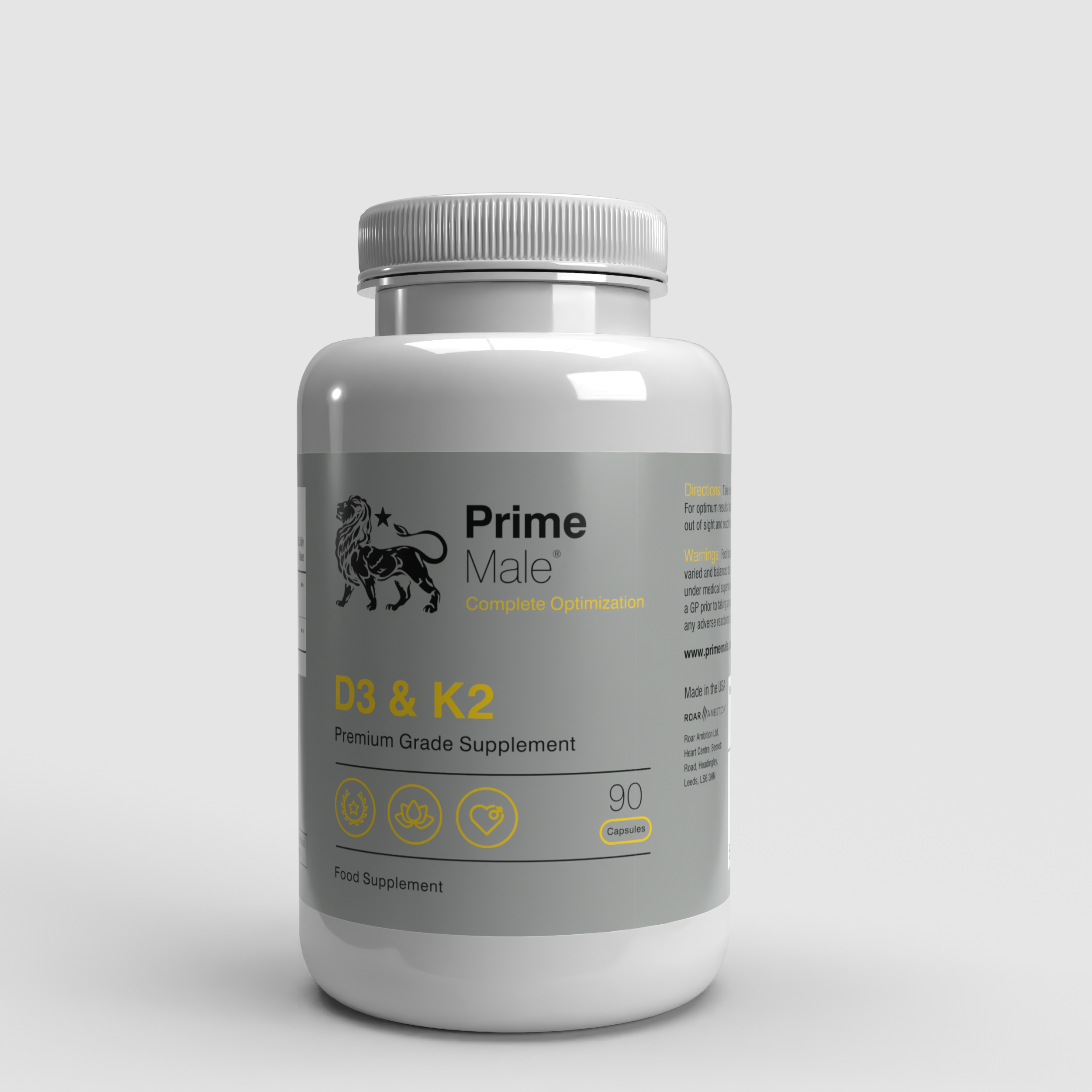 Prime Male D3 & K2 - 3 Months