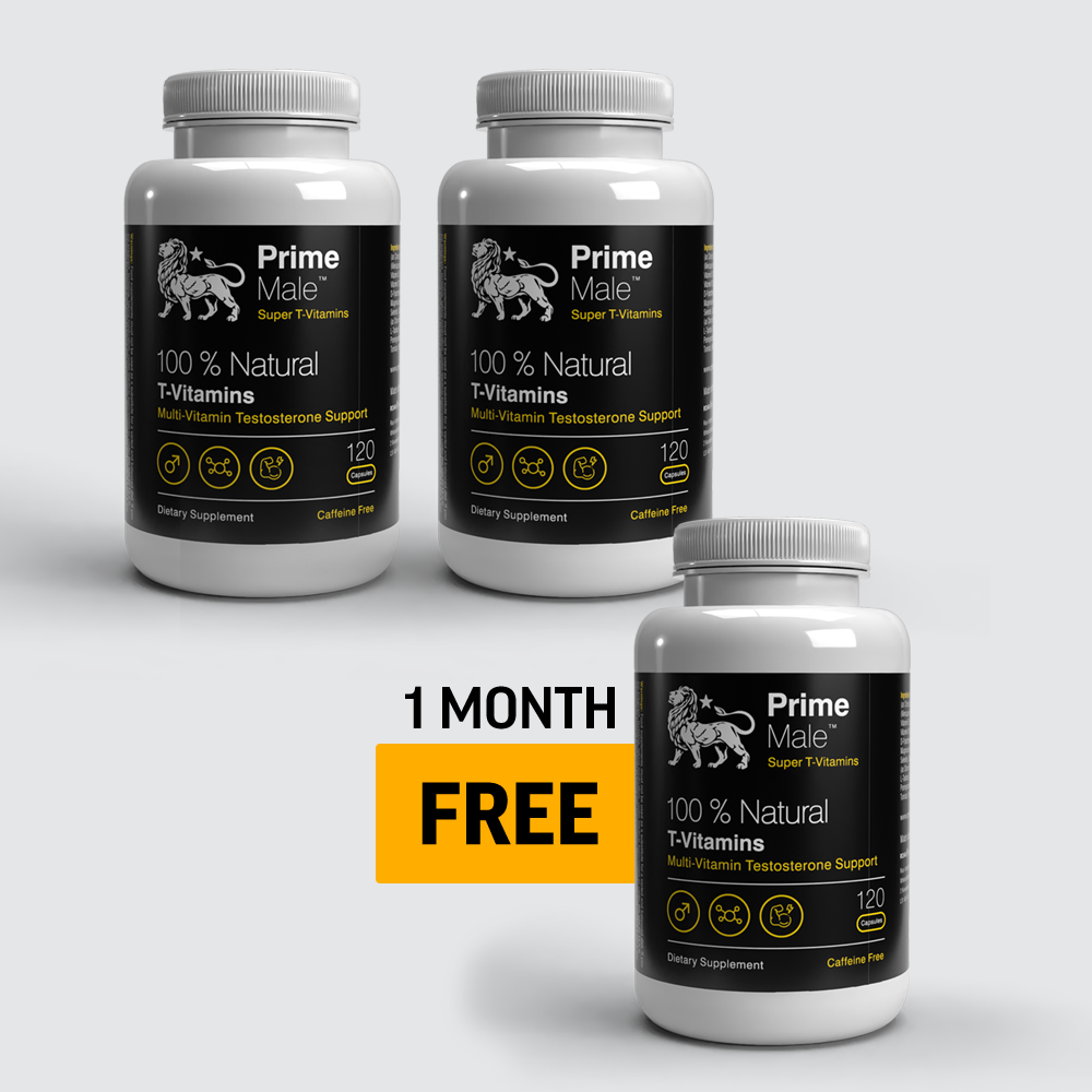 Prime Male T-Vitamins - 2 Months + 1 FREE