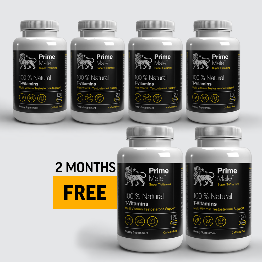 Prime Male T-Vitamins - 4 Months + 2 FREE